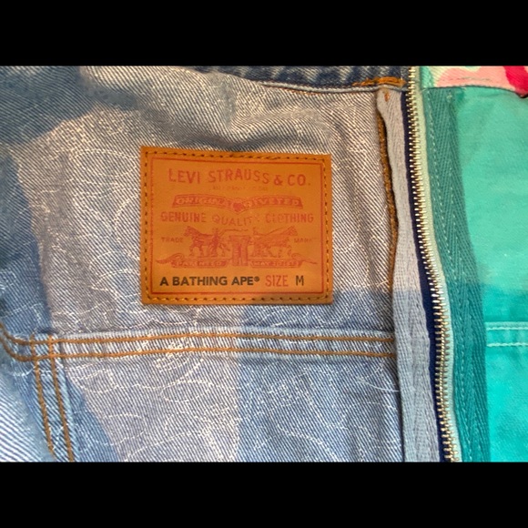 Bape x Levis Half Camo Trucker Jacket - Picture 4 of 5